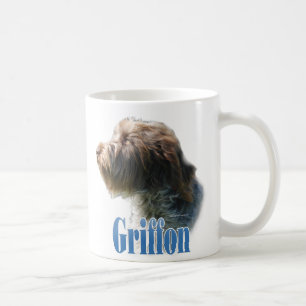 Wirehaired peka Griffon namn Kaffemugg