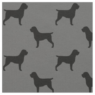 Wirehaired peka Griffon Silhouettesmönster Tyg