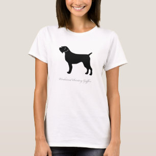 Wirehaired peka Griffon T-tröja (svarten) T-shirt