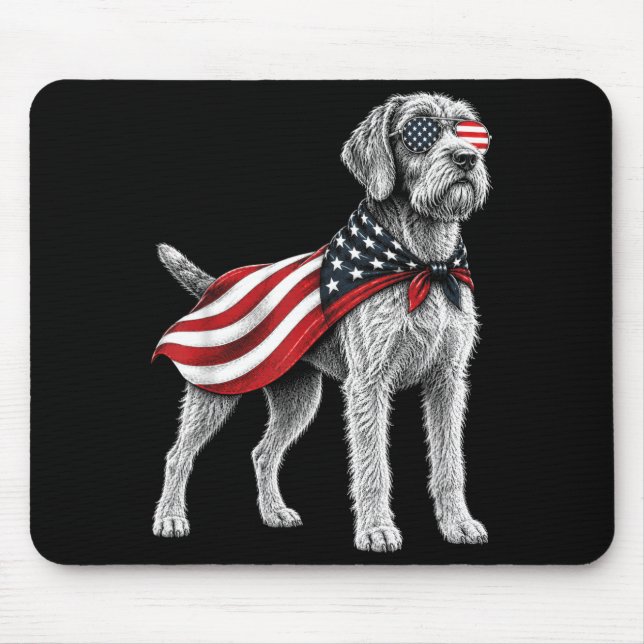 Wirehaired Pointing Griffon 4 juli Amerikan Musmatta (Framsidan)