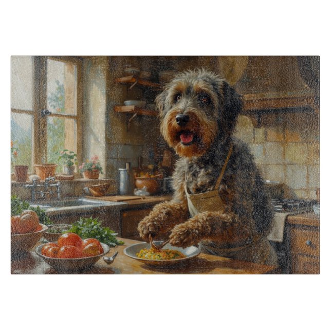 Wirehaired Pointing Griffon Cooking in Kitchen (Framsidan)