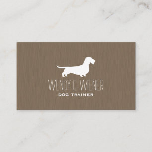 Wirehaired taxSilhouette binder Wienerhunden Visitkort