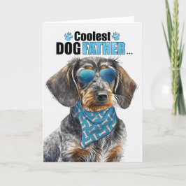 Wirehsted Dachshund Coolest Pappa Fars dag någonsi Helgkort