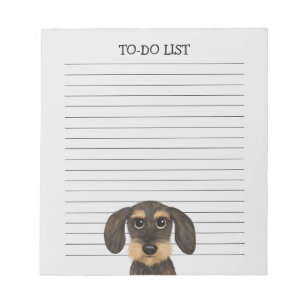 Wirehsted Dachshund Cute Teckel Hund älskare LFöre Anteckningsblock