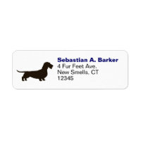 Wirehsted Dachshund Hund Silhouette Returadress