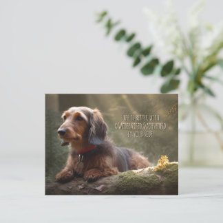 Wirehsted Dachshund i Forest Vykort
