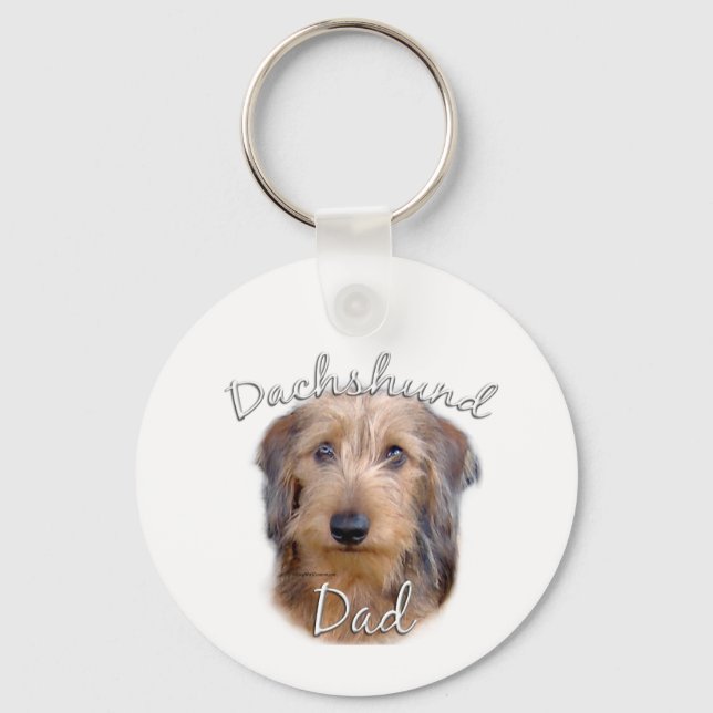 Wirehsted Dachshund Pappa 2 Nyckelring (Framsida)