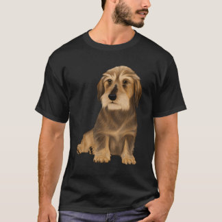 Wirehsted Dachshund Sitta Hund T Shirt
