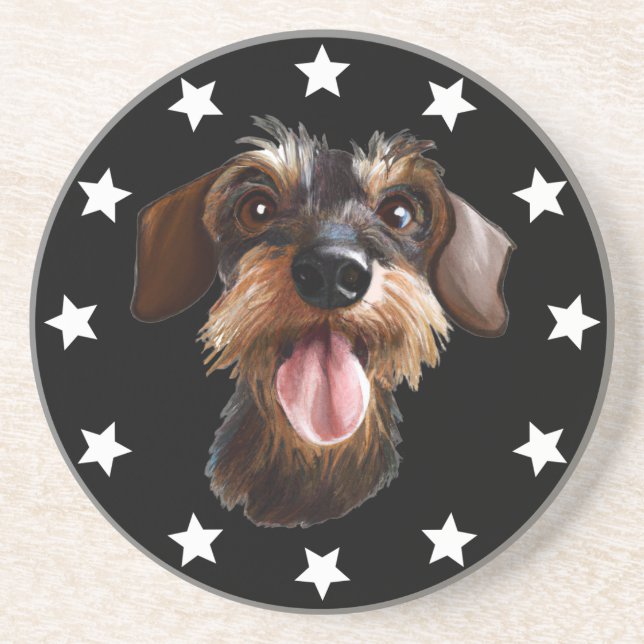 Wirehsted Dachshund Stars Underlägg (Framsidan)