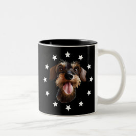Wirehsted Dachshund Stars Watch Two-Tone Coffee M Två-Tonad Mugg