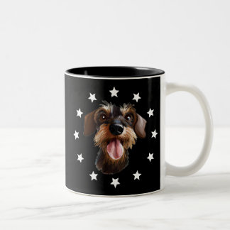 Wirehsted Dachshund Stars Watch Two-Tone Coffee M Två-Tonad Mugg