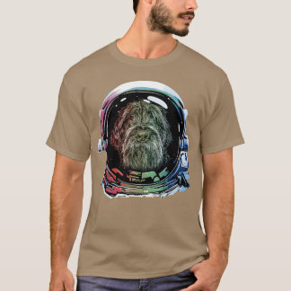 Wirehsted Pointing Griffon Hund Astronaut Hund fam T Shirt