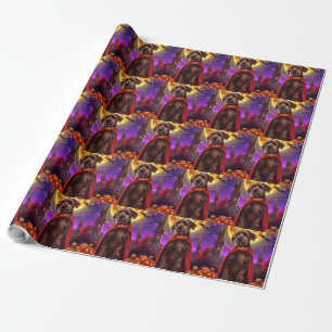 Wirehsted Pointing Griffon Vampire Pumpkins Scary Presentpapper