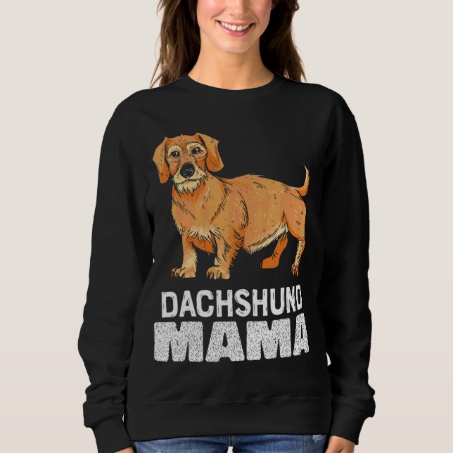 Wirehved Dachshund Mamma Dachshund Mamma T Shirt (Framsida)