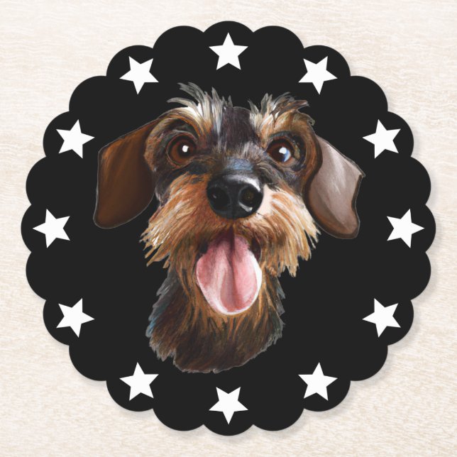 Wirehved Dachshund Underlägg Papper (Framsida)