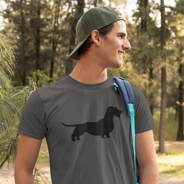 Wirehved Dachshund | Wiener Hund Silhouette Tee (Skapare uppladdad)