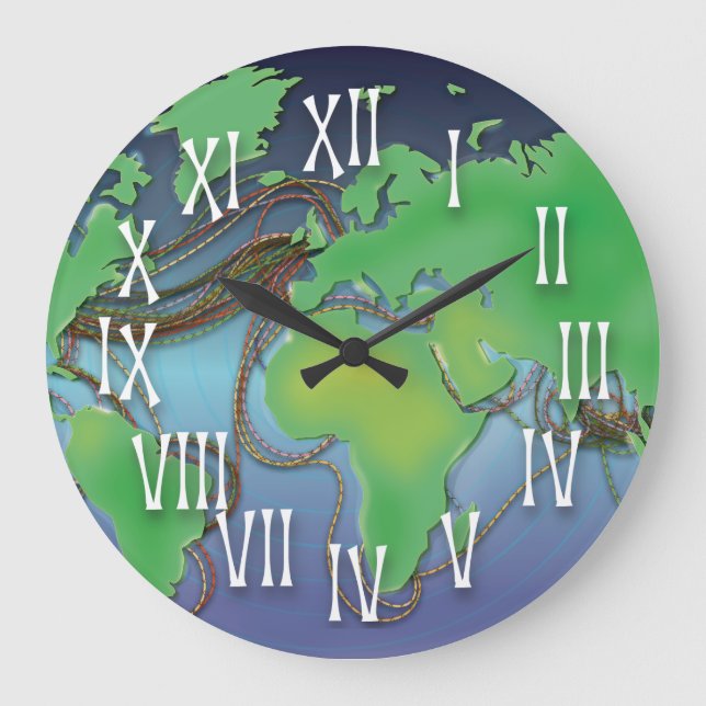 Wires of the World - Undersea Cables Stor Klocka (Framsida)