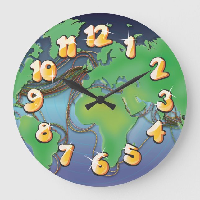 Wires of the World - Undersea Cables Stor Klocka (Framsida)