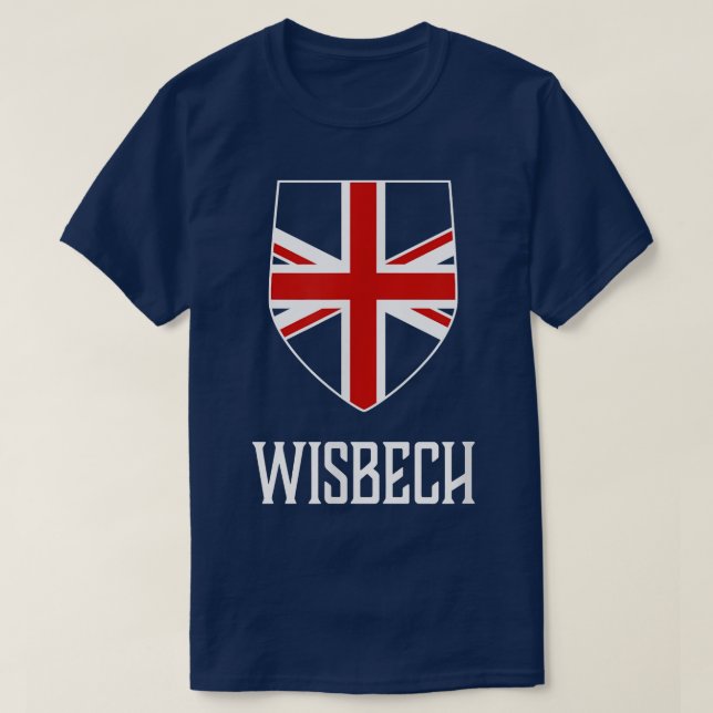 Wisbech, England - British Union Jack UK T Shirt (Design framsida)