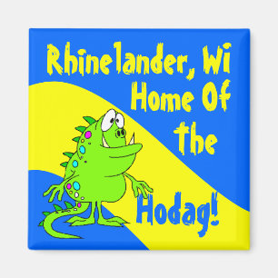 Wisc för magnetsouvenirRhinelander Hodag Hodags W Magnet