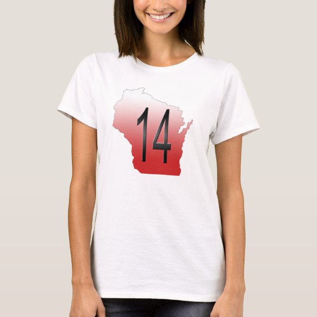 Wisconsin 14 tee shirt (Framsida)