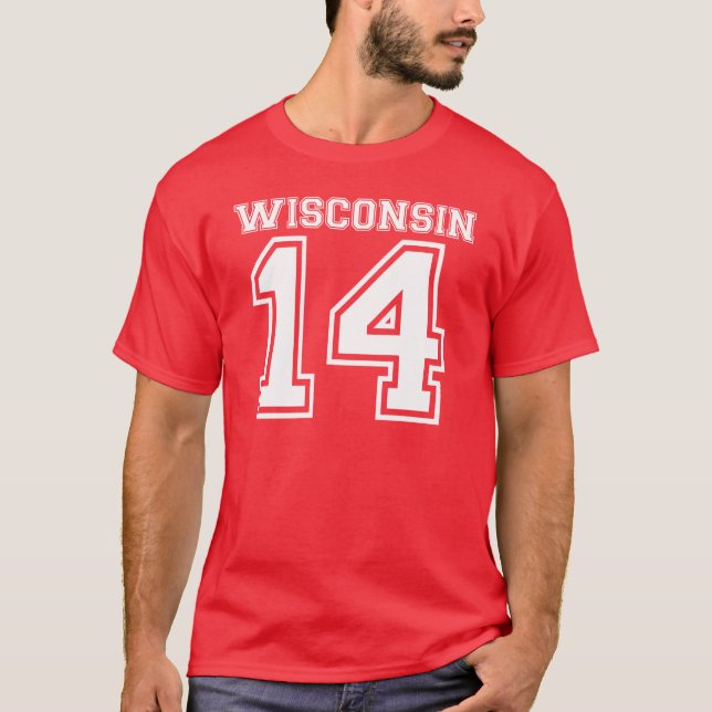 Wisconsin 14 tee shirt (Framsida)