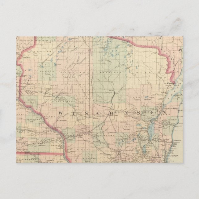Wisconsin 4 vykort (Framsida)