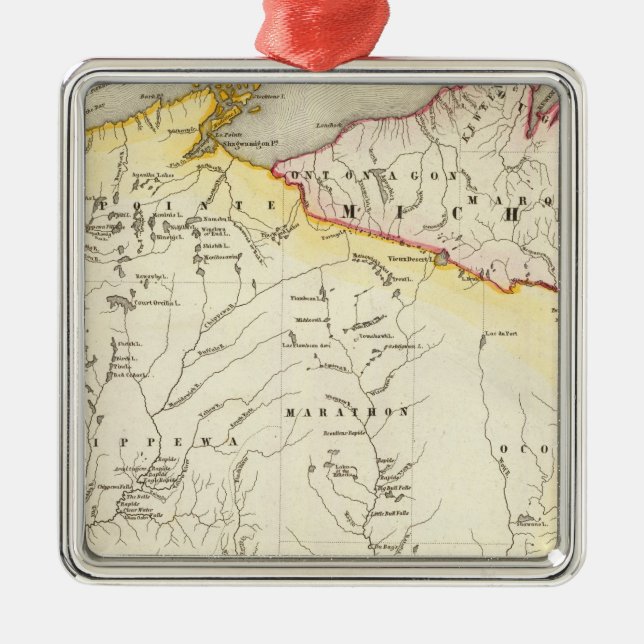 Wisconsin 6 julgransprydnad metall (Framsidan)