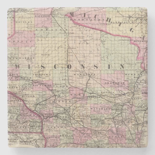 Wisconsin 9 underlägg sten (Framsidan)