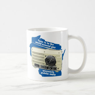 Wisconsin allmänhet radiosände kaffemugg