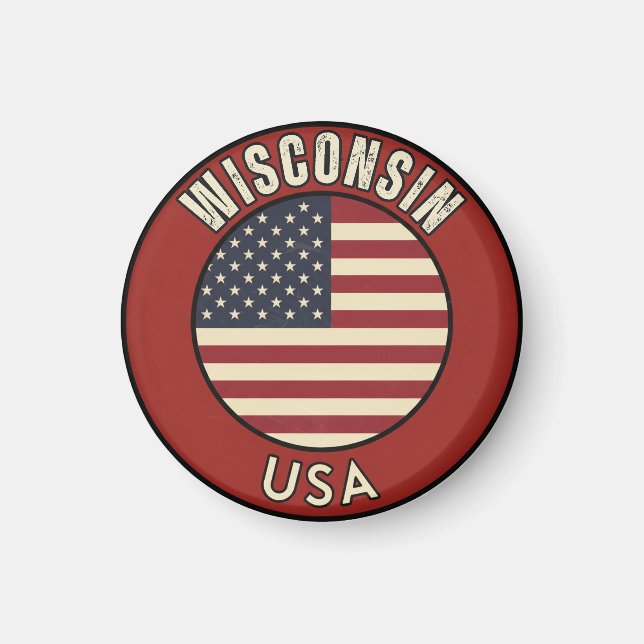 Wisconsin Amerikas förenta stater  Magnet (Framsidan)