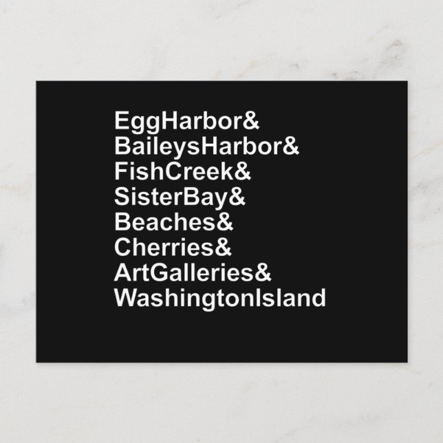 Wisconsin Ampersand-lista för domän Vykort (Framsida)