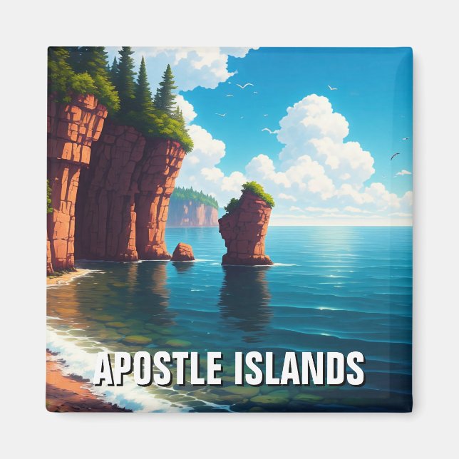 Wisconsin Apostle Islands National Lakeshore Magnet (Framsidan)