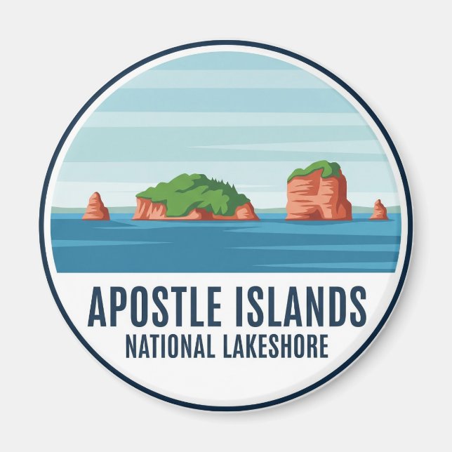 Wisconsin Apostle Islands National Lakeshore Magnet (Framsidan)