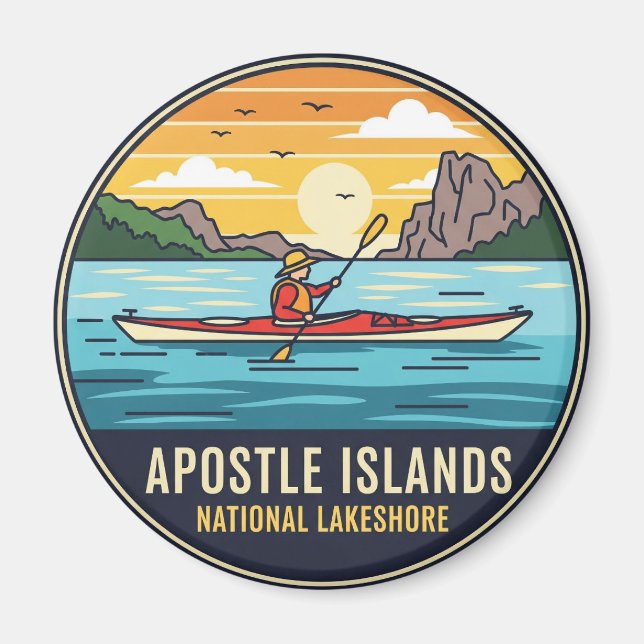 Wisconsin Apostle Islands National Lakeshore Magnet (Framsidan)