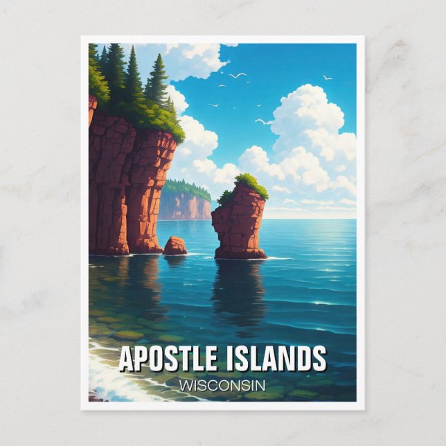 Wisconsin Apostle Islands National Lakeshore Vykort (Framsida)