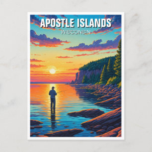 Wisconsin Apostle Islands Sunset Vykort