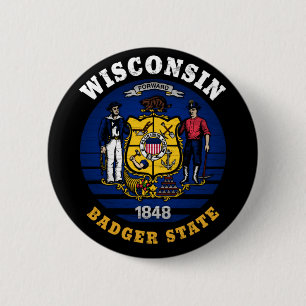 WISCONSIN BADGER STATLIG FLAGGA KNAPP