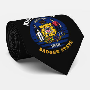 WISCONSIN BADGER STATLIG FLAGGA SLIPS