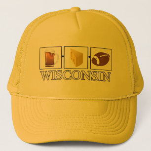 Wisconsin Beer Cheese Football Hat Keps