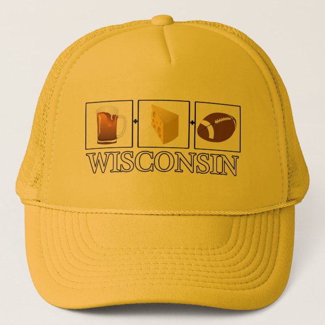 Wisconsin Beer Cheese Football Hat Keps (Framsida)
