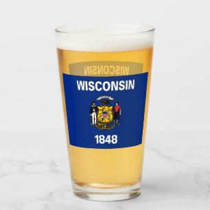 WISCONSIN BEER GLASS GLASKOPP