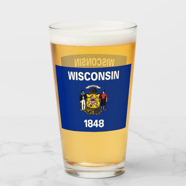 WISCONSIN BEER GLASS GLASKOPP (Framsida fylld)