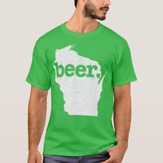Wisconsin Beer Home State Kärlek Distress T Shirt