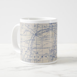Wisconsin Bicycle Road Karta 2 Jumbo Mugg