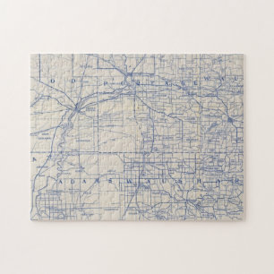Wisconsin Bicycle Road Karta 2 Pussel
