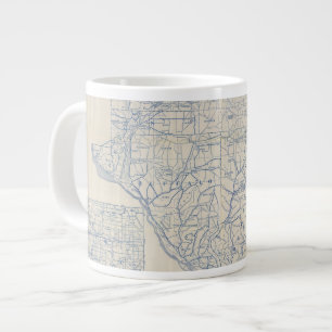 Wisconsin Bicycle Road Karta 6 Jumbo Mugg