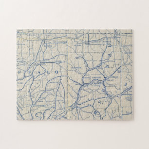 Wisconsin Bicycle Road Karta 6 Pussel