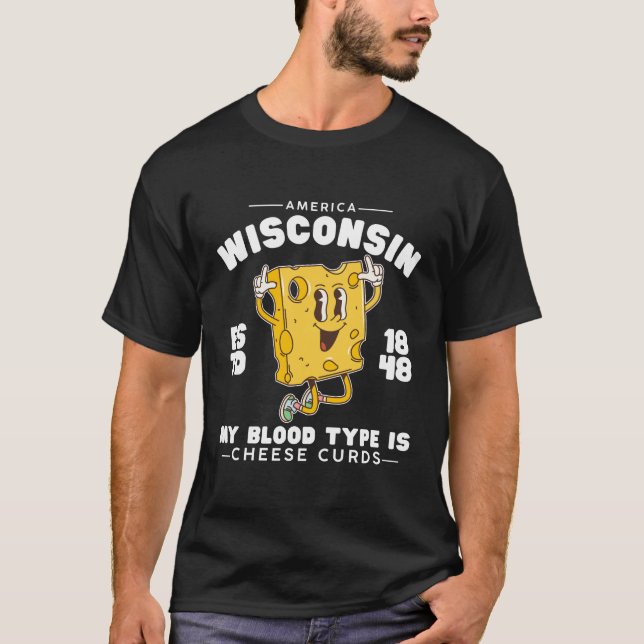 Wisconsin blodtyp t shirt (Framsida)