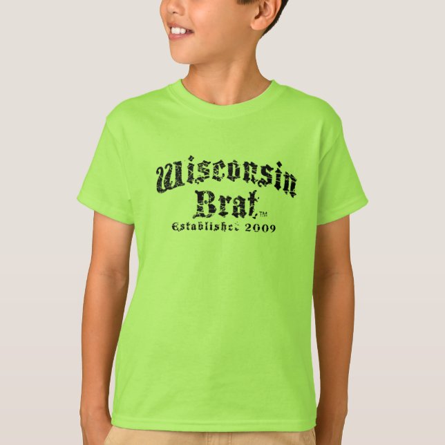 Wisconsin Bratkidss skjorta för kortärmad T-shirt (Framsida)